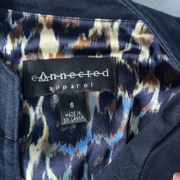 Connected Navy Button-Down Lightweight Dress - 6 - Picture 6 of 7